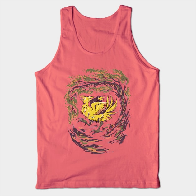 Chocobo with Blossoms Tank Top by rebekie.b